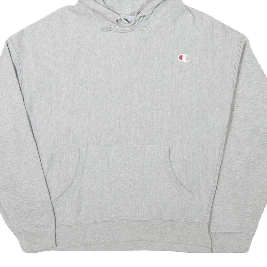 CHAMPION Womens Grey Hoodie XL Cotton Blend Pullover Casual Sweatshirt
