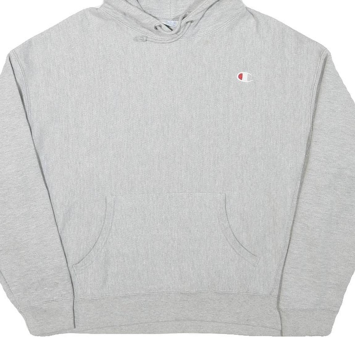 CHAMPION Womens Grey Hoodie XL Cotton Blend Pullover Casual Sweatshirt