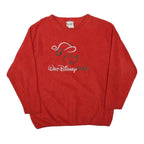 WALT DISNEY Womens Red Mickey Mouse Fleece L Jacket Polyester Plain Soft Warm