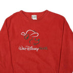 WALT DISNEY Womens Red Mickey Mouse Fleece L Jacket Polyester Plain Soft Warm