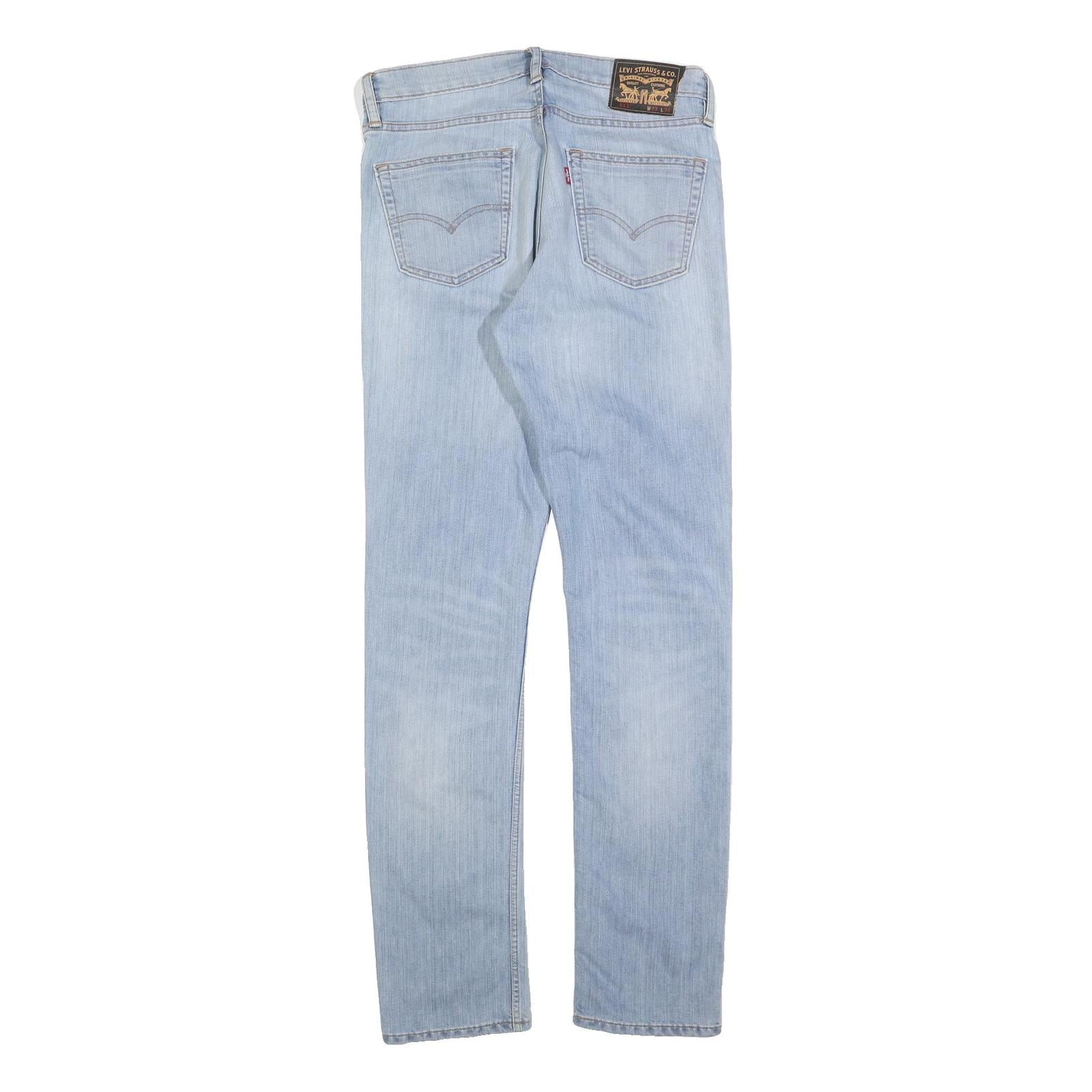 LEVI'S 511 Slim Mens Jeans Blue Slim Skinny Denim Light W33 L34 Zip Cotton Blend