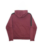 ARENA Mens Maroon & Black Zip Up Hoodie S Cotton Blend Casual Sportswear
