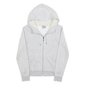 PUMA Womens Grey Hoodie UK 12 Cotton Blend Full Zip Sherpa Lined Sweatshirt