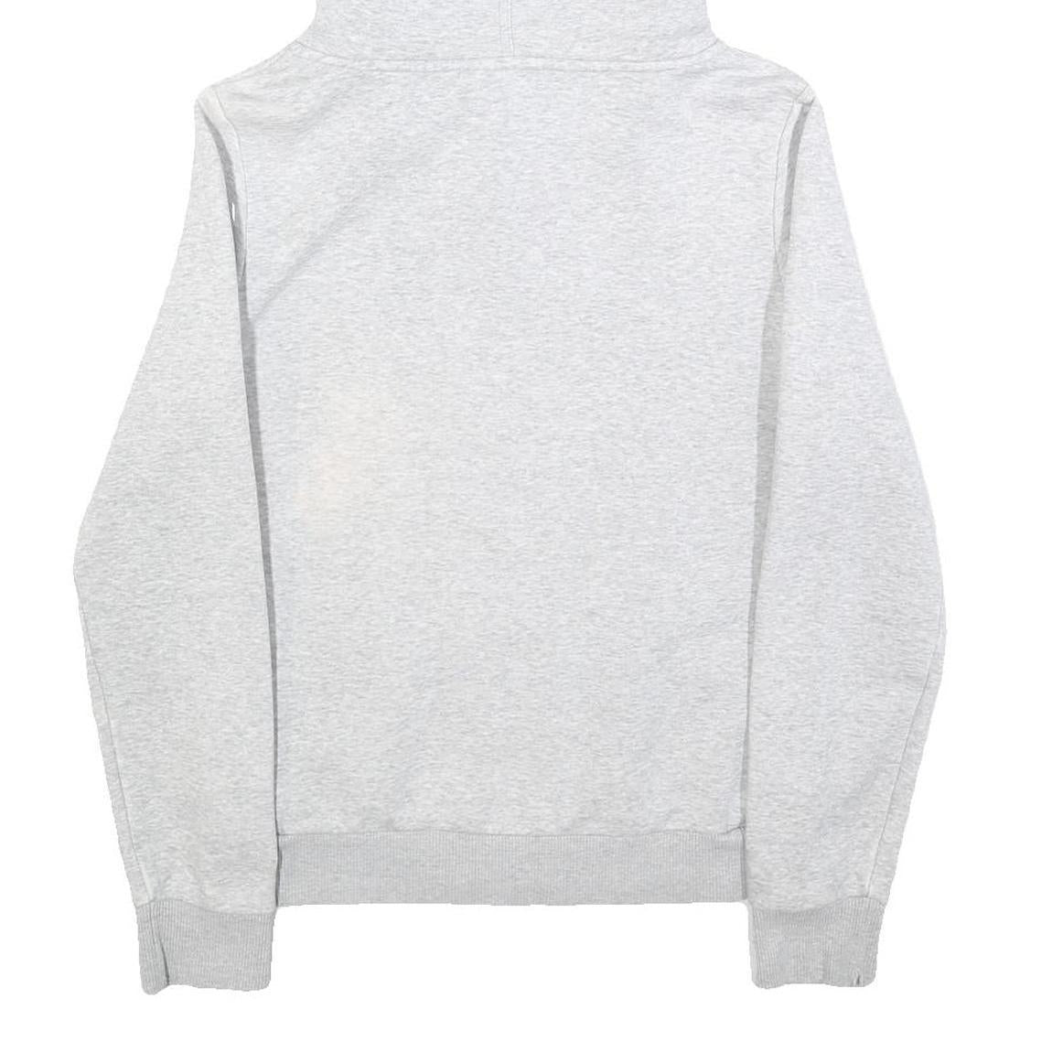 PUMA Womens Grey Hoodie UK 12 Cotton Blend Full Zip Sherpa Lined Sweatshirt