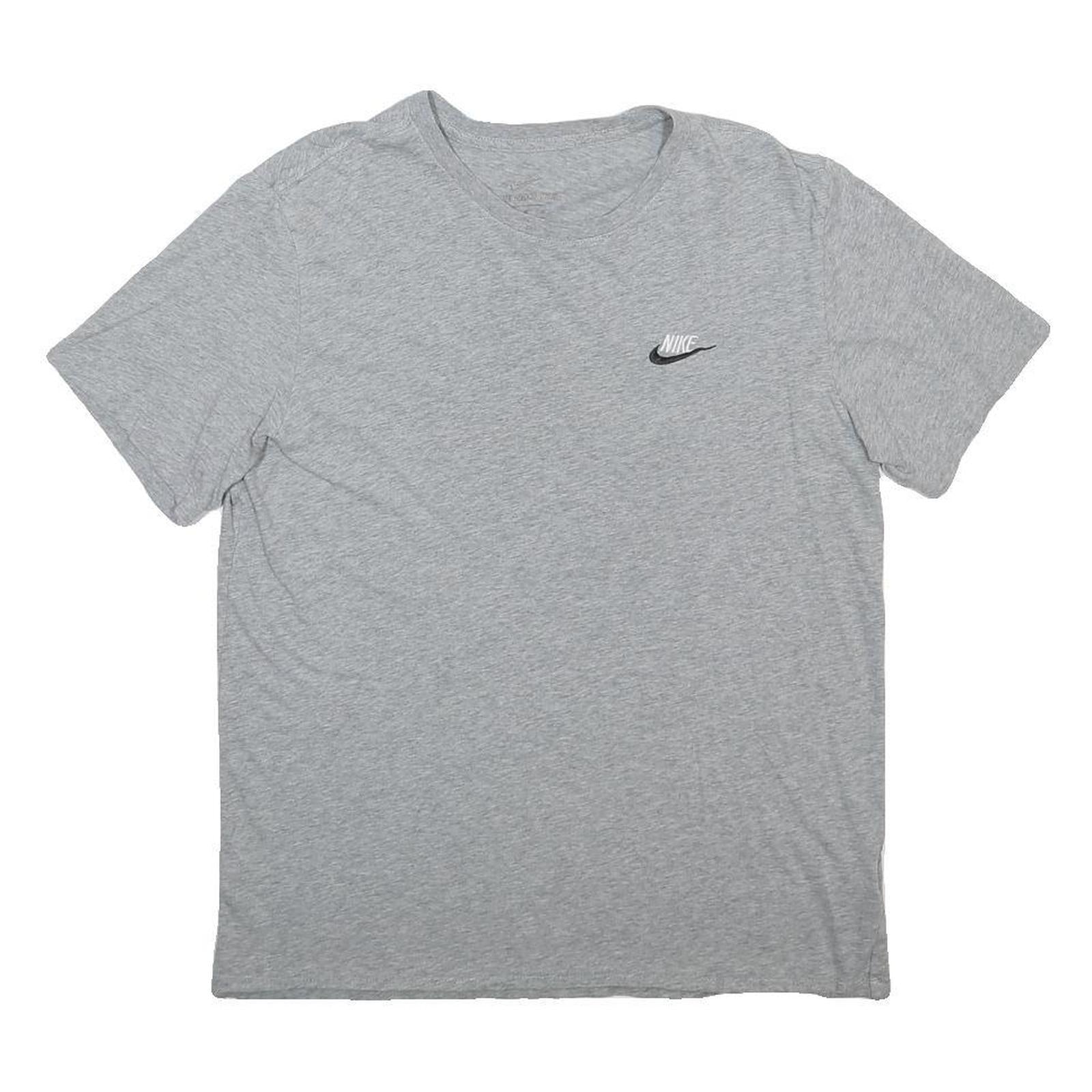 NIKE Mens Grey Grey Logo Graphic T-Shirt M Short Sleeve Crew Neck Casual