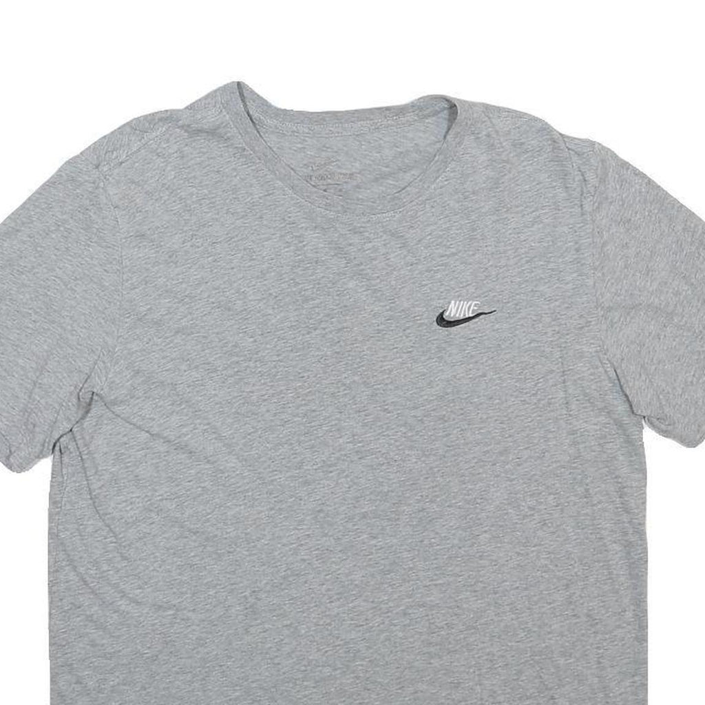 NIKE Mens Grey Grey Logo Graphic T-Shirt M Short Sleeve Crew Neck Casual