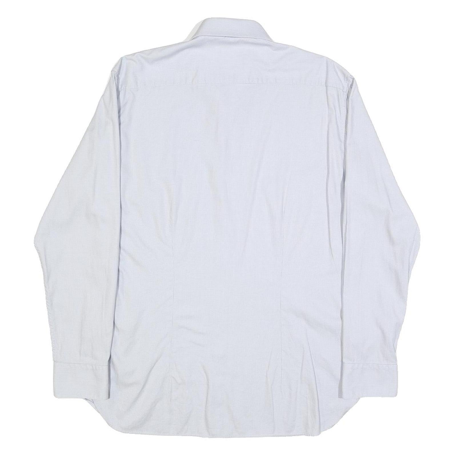 TED BAKER Mens Blue Long Sleeve Shirt L Cotton Office Formal Smart Casual