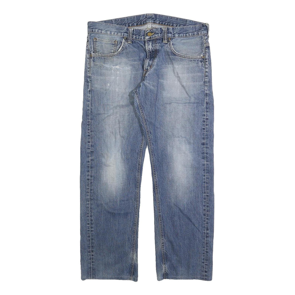 CARHARTT Mens Regular Fit Blue Denim Jeans W36 L30 Classic Cotton Blend Zip