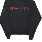 CHAMPION Mens Black Hoodie S Cotton Blend Pullover Hoodie Casual Fashion
