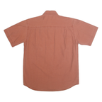WIND RIVER Mens Rust Orange Cotton Short Sleeve Shirt M Casual Button Pocket