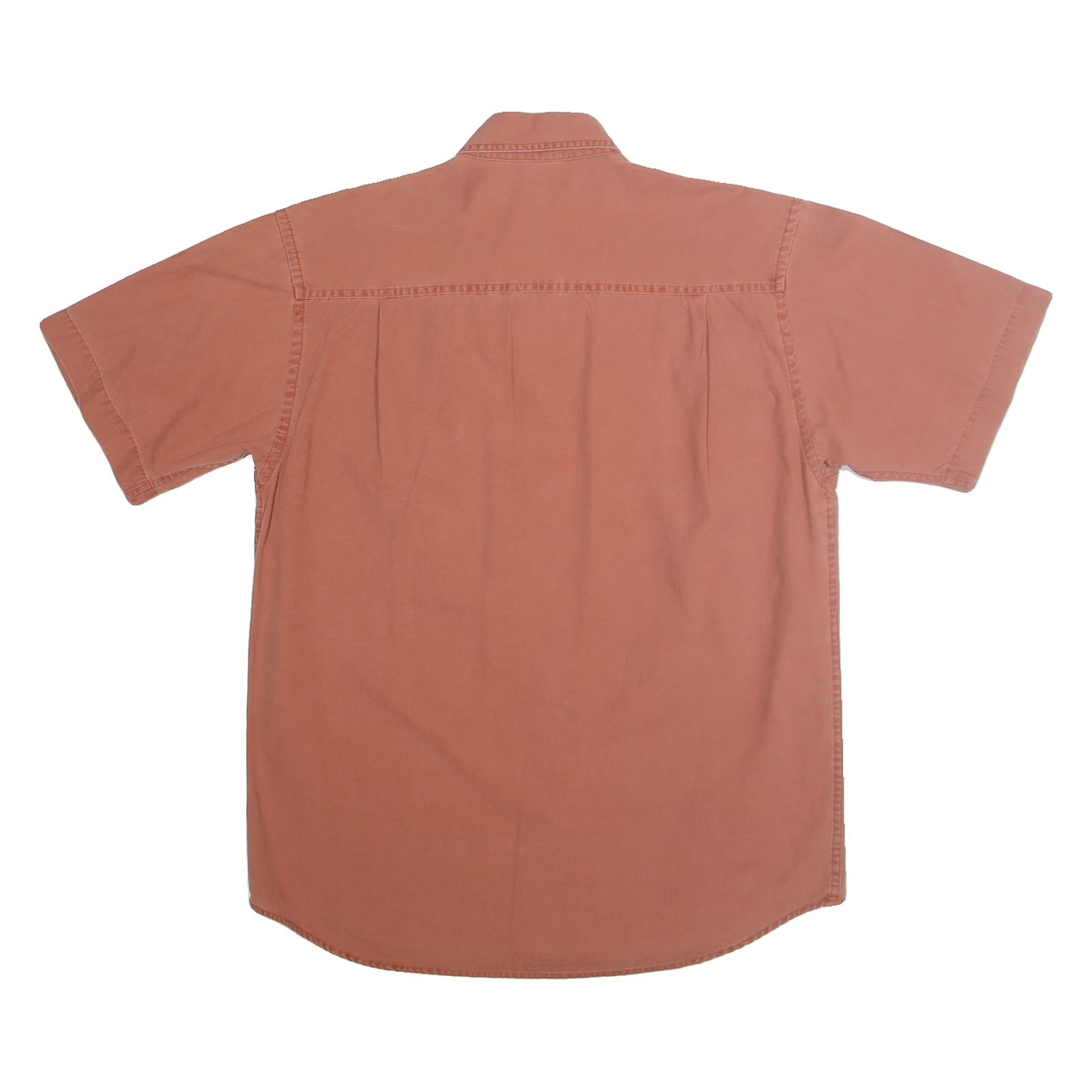 WIND RIVER Mens Rust Orange Cotton Short Sleeve Shirt M Casual Button Pocket