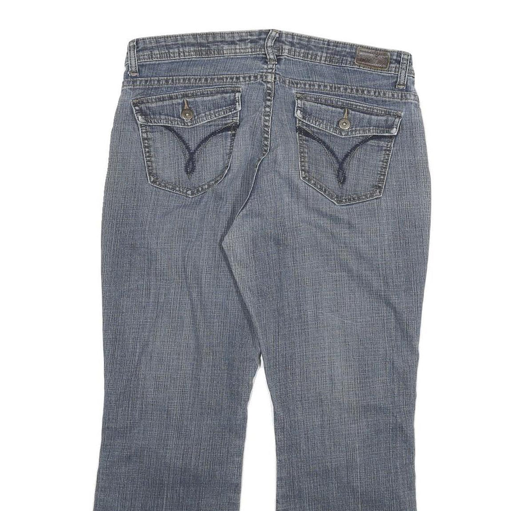 LEE Womens Regular Fit Blue Denim Straight Jeans W32 L26 Classic Cotton Blend