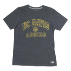 RUSSELL ATHLETIC Mens Grey UC Davis Aggies Graphic T-Shirt S Short Sleeve Crew