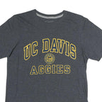 RUSSELL ATHLETIC Mens Grey UC Davis Aggies Graphic T-Shirt S Short Sleeve Crew