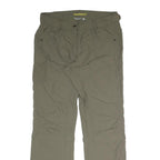 NORDIC NATURE Womens Polyester Blend Relaxed Khaki Straight Trousers W32 L31