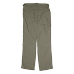 NORDIC NATURE Womens Polyester Blend Relaxed Khaki Straight Trousers W32 L31