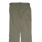 NORDIC NATURE Womens Polyester Blend Relaxed Khaki Straight Trousers W32 L31