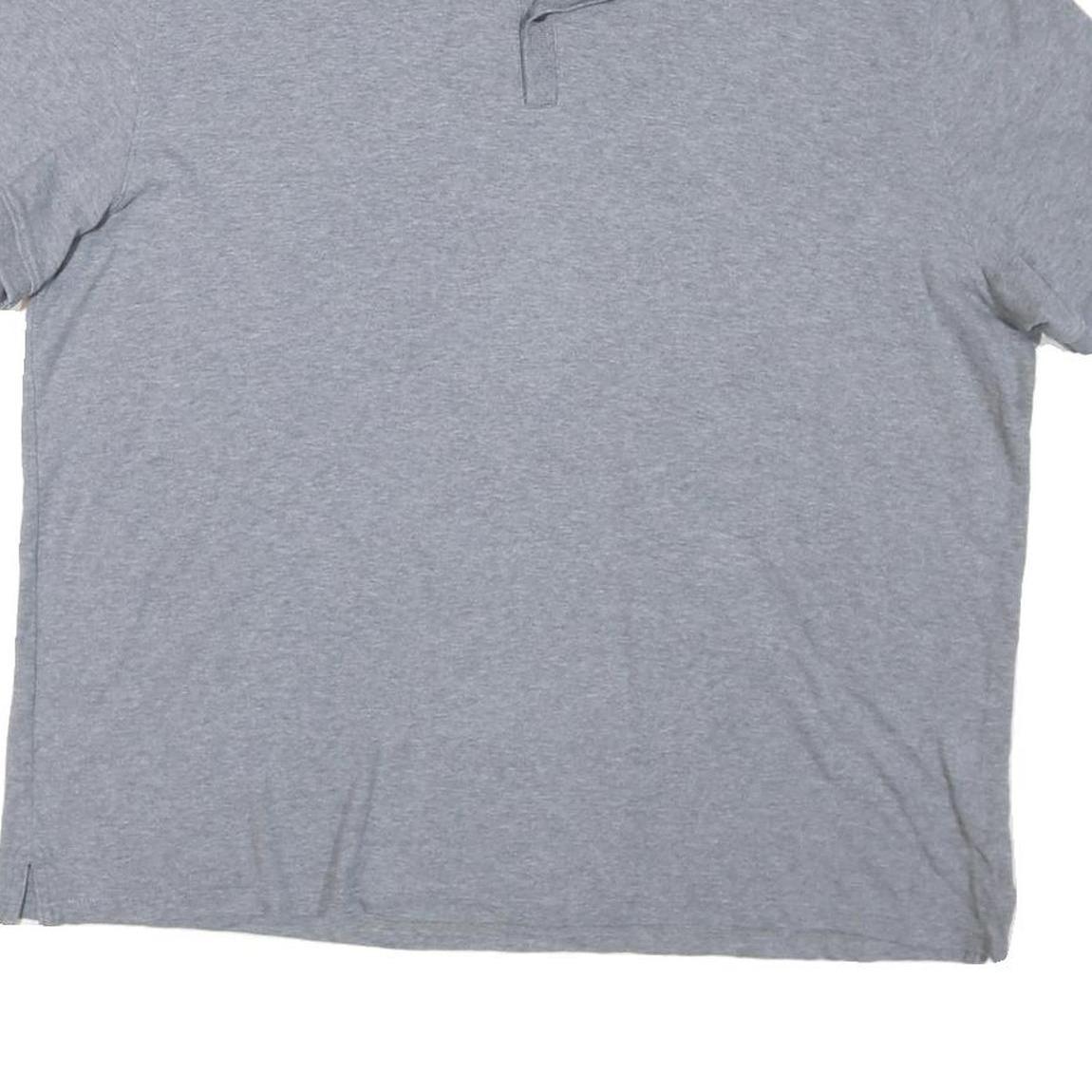 CALVIN KLEIN Mens Grey Short Sleeve Plain 2XL Cotton Blend Polo Shirt