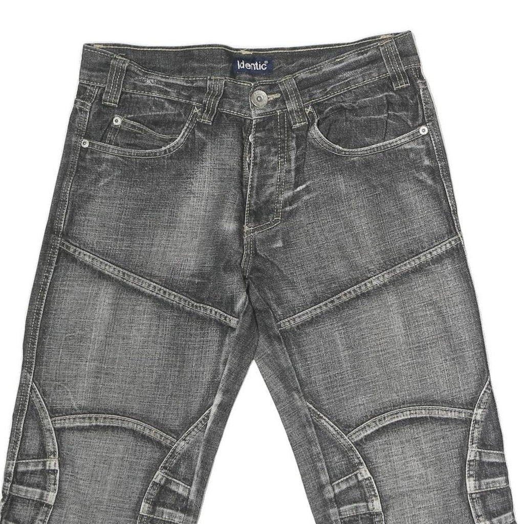 IDENTIC Mens Cotton Grey Casual Shorts M W32 Denim Style Pattern