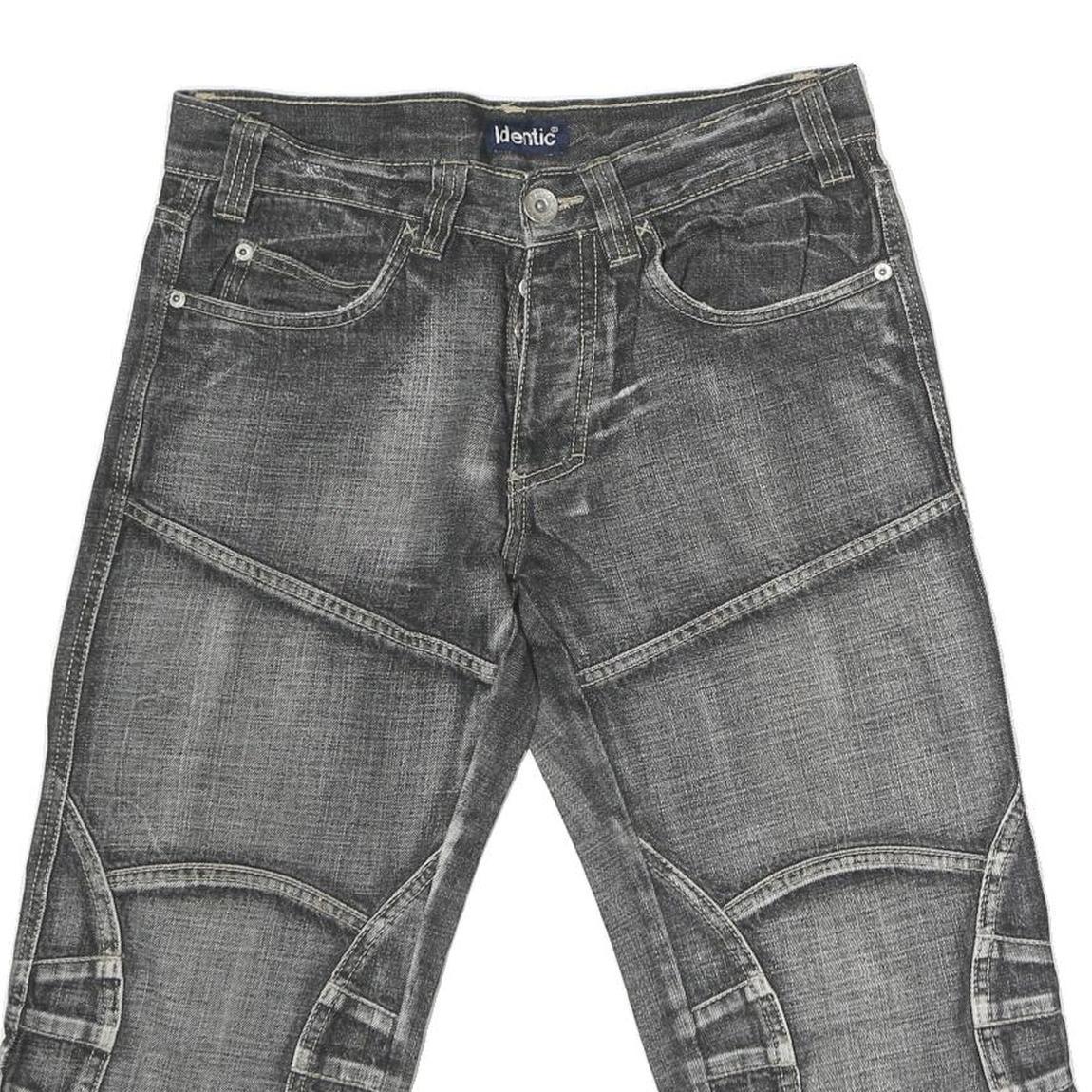 IDENTIC Mens Cotton Grey Casual Shorts M W32 Denim Style Pattern