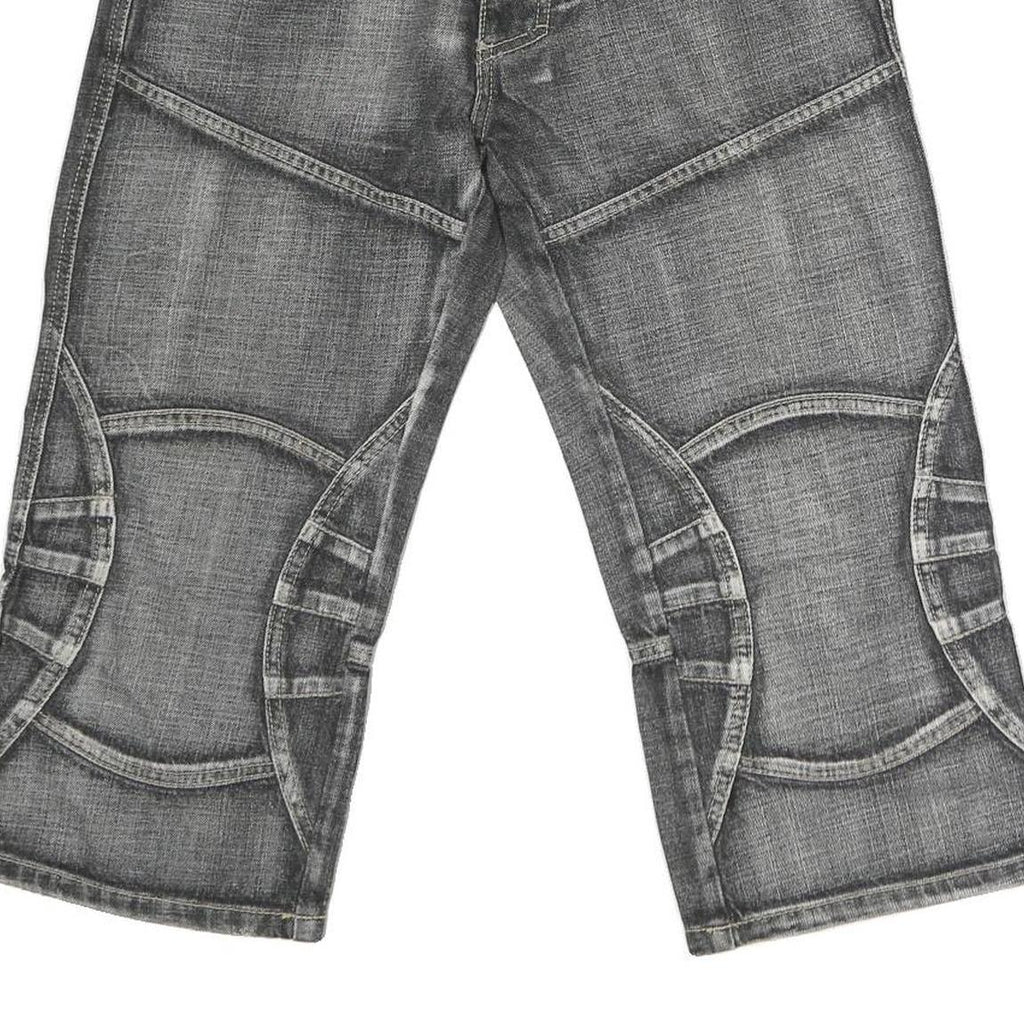 IDENTIC Mens Cotton Grey Casual Shorts M W32 Denim Style Pattern