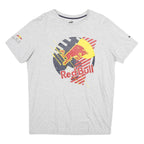 PUMA Mens Grey Red Bull Graphic T-Shirt L Short Sleeve Crew Neck Sportswear