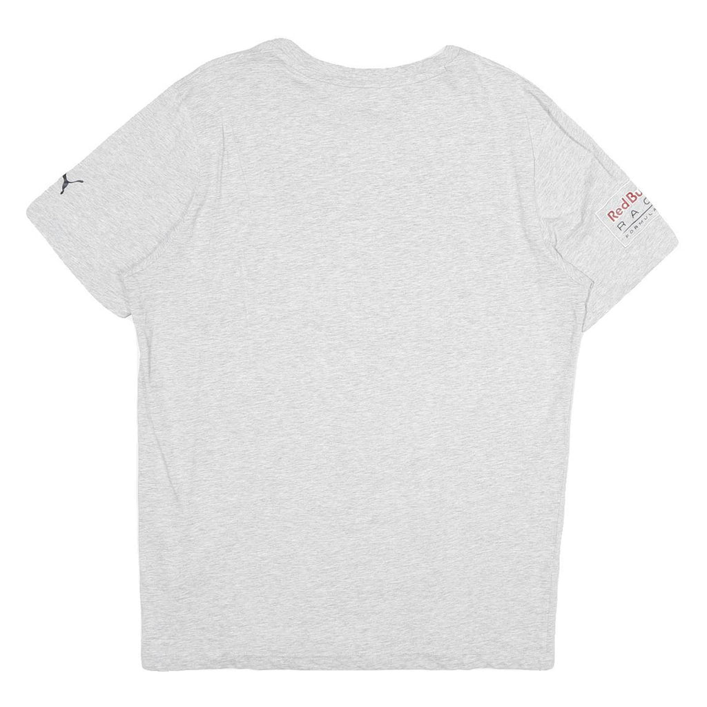 PUMA Mens Grey Red Bull Graphic T-Shirt L Short Sleeve Crew Neck Sportswear