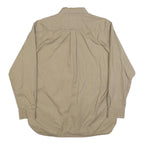 TOMMY HILFIGER Mens Beige Cotton Blend Shirt L Button Down Pocket Casual