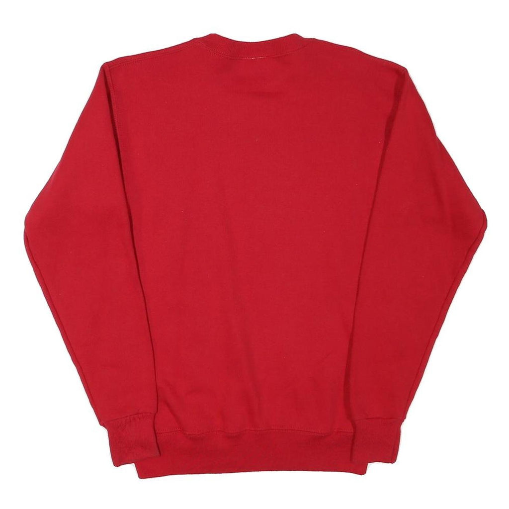 Mens Red Crew Neck Sweatshirt XS USA Olympic Logo Cotton Blend Pullover