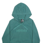 ADIDAS Womens Green Pullover Hoodie XS Cotton Blend Casual Sweatshirt