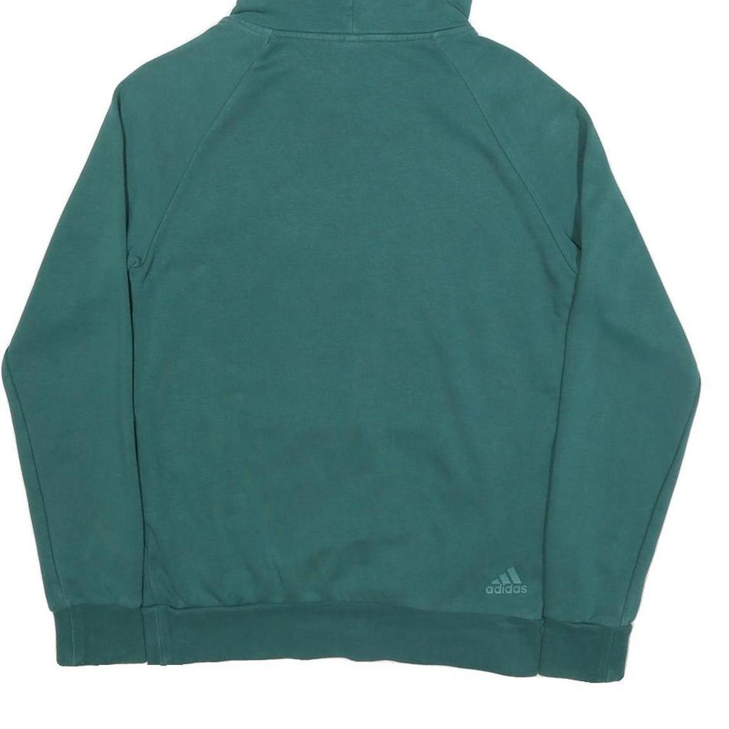 ADIDAS Womens Green Pullover Hoodie XS Cotton Blend Casual Sweatshirt