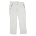 OXYLANE Womens White Regular Fit Zip Closure Trousers W34 L32 Lightweight