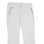 OXYLANE Womens White Regular Fit Zip Closure Trousers W34 L32 Lightweight
