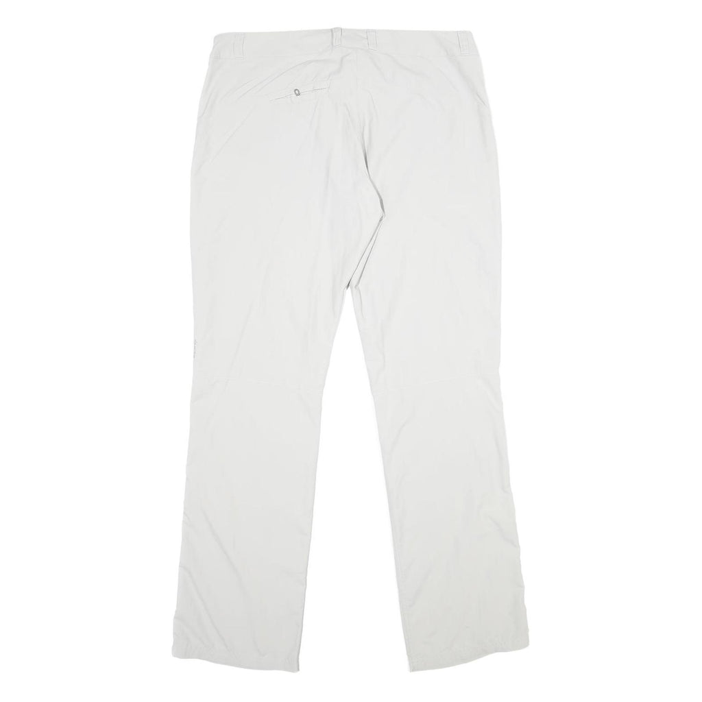 OXYLANE Womens White Regular Fit Zip Closure Trousers W34 L32 Lightweight