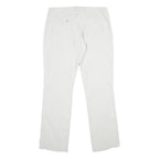 OXYLANE Womens White Regular Fit Zip Closure Trousers W34 L32 Lightweight