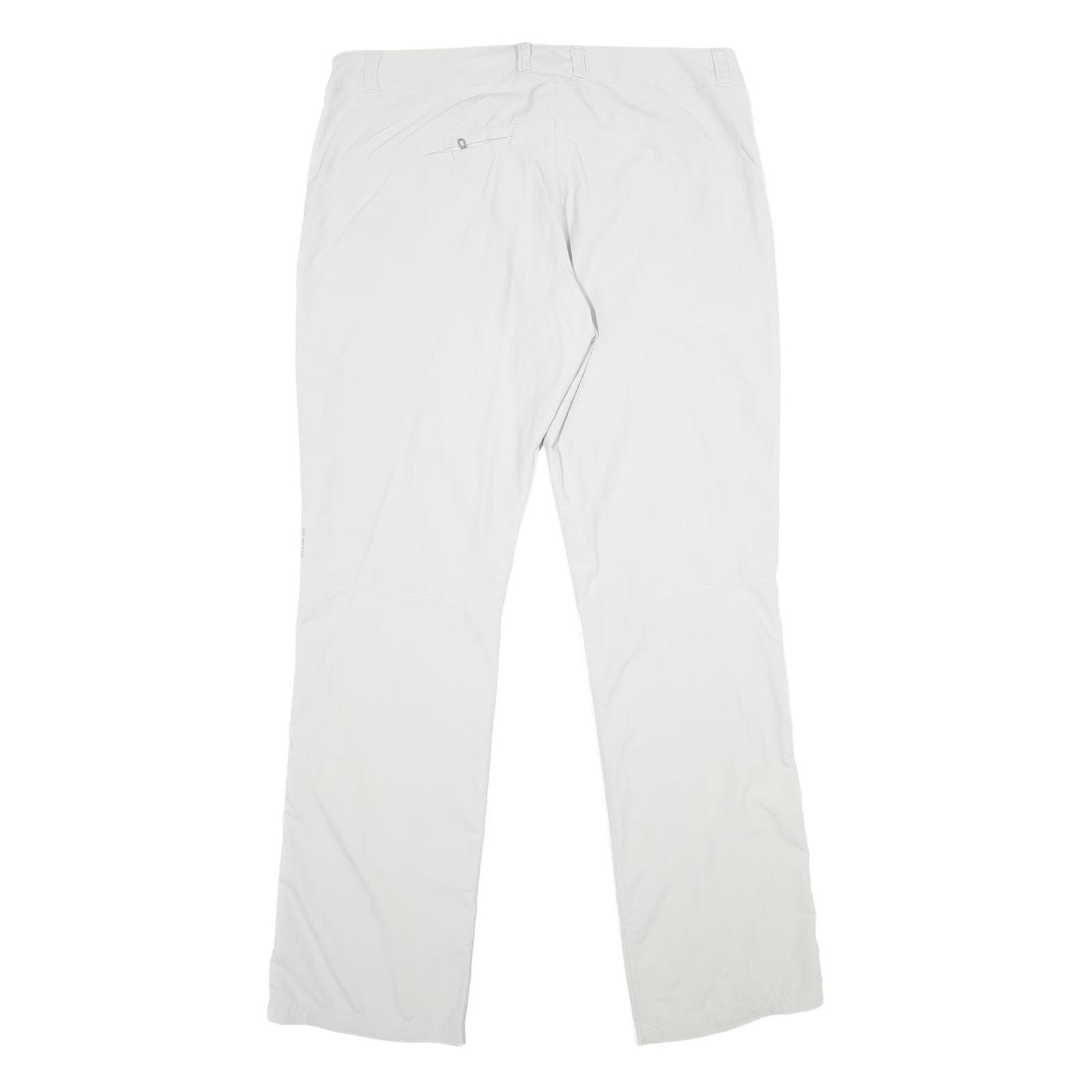 OXYLANE Womens White Regular Fit Zip Closure Trousers W34 L32 Lightweight