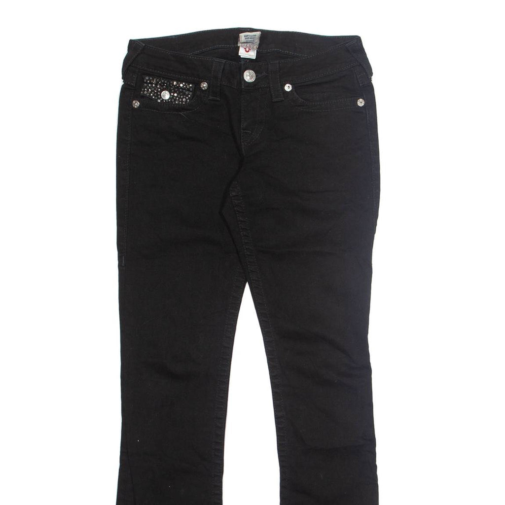 TRUE RELIGION Womens Jeans Black Regular Straight W28 L32