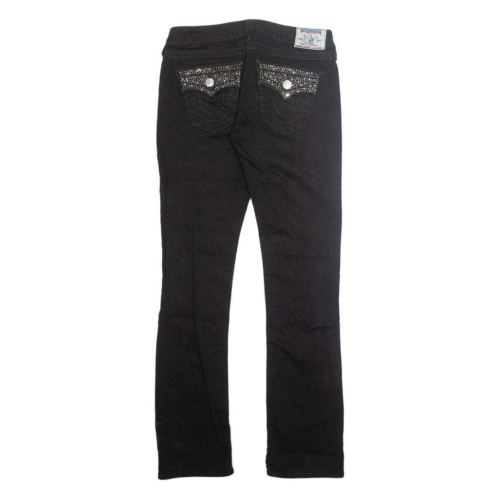 TRUE RELIGION Womens Jeans Black Regular Straight W28 L32