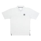 ADIDAS Mens Grey Polo Shirt S Cotton Blend Short Sleeve Plain S