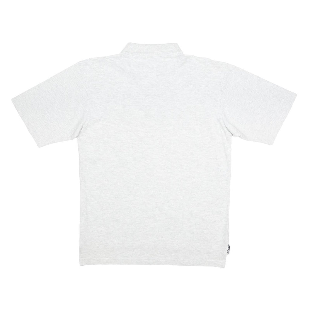 ADIDAS Mens Grey Polo Shirt S Cotton Blend Short Sleeve Plain S