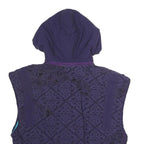 CIESSE Womens Navy Blue Quilted Hooded Jacket M Polyester Zip Sleeveless Casual