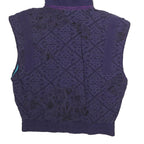 CIESSE Womens Navy Blue Quilted Hooded Jacket M Polyester Zip Sleeveless Casual