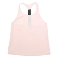 Womens Pink Polyester Blend Graphic Vest L Sleeveless Racerback Training Tank