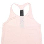 Womens Pink Polyester Blend Graphic Vest L Sleeveless Racerback Training Tank