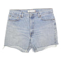 LEVI'S Womens Denim Blue Shorts Slim Fit L W36 Distressed Hem Casual