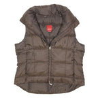 ESPRIT Womens Brown Jacket XL Polyester Blend Quilted Zip Up Lightweight Warm