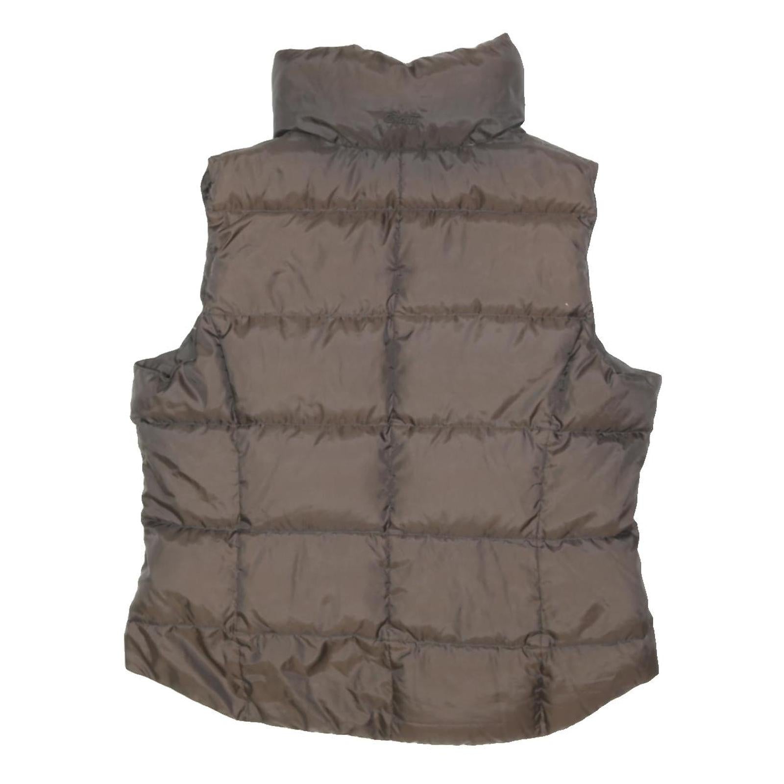 ESPRIT Womens Brown Jacket XL Polyester Blend Quilted Zip Up Lightweight Warm