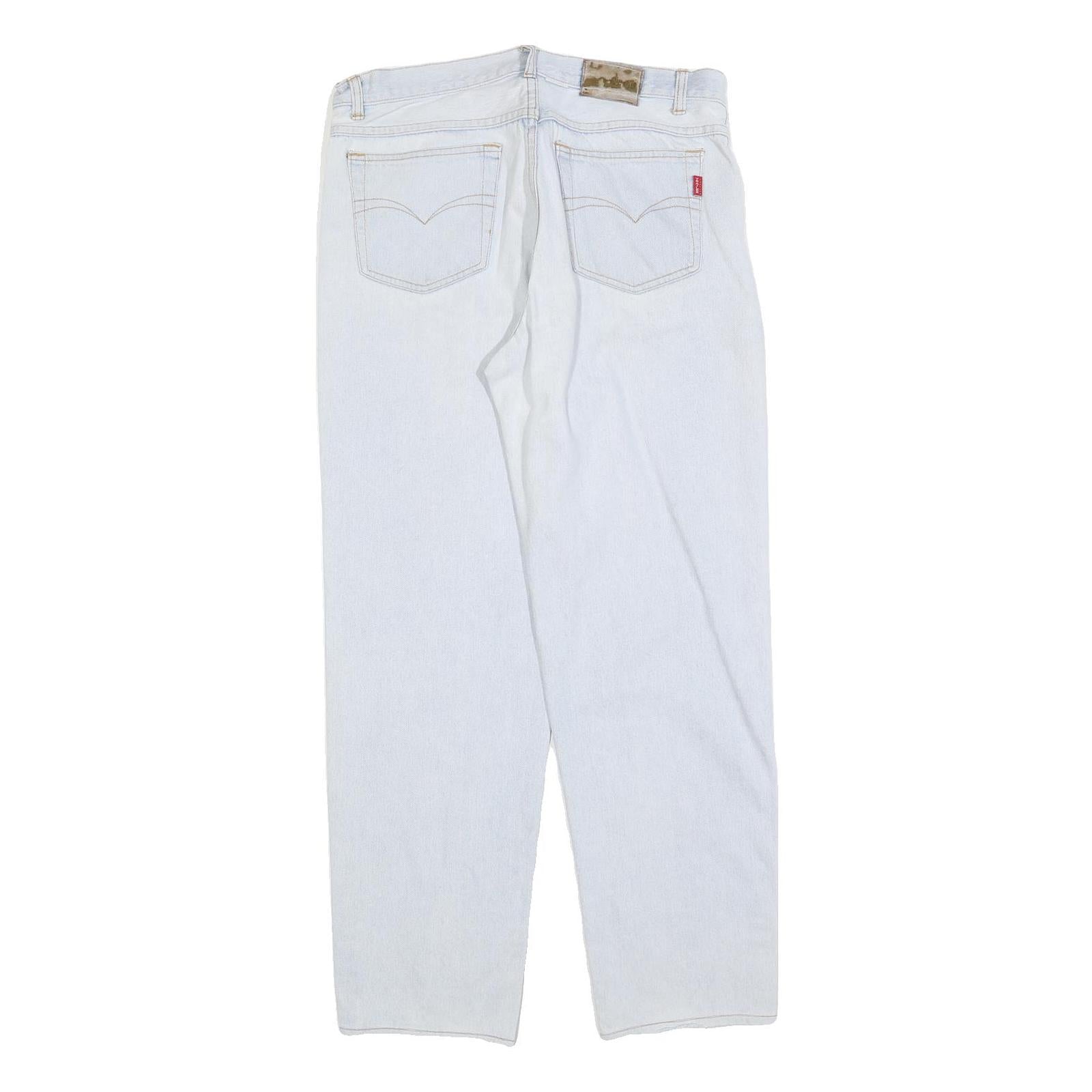 TRAILER Womens Light Blue Regular Fit Straight Denim Jeans W32 L32 Cotton Blend