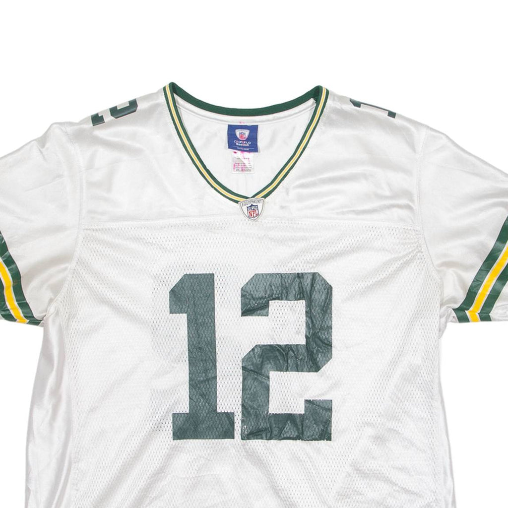 NFL New York Jets 12 Rodgers Womens Jersey White USA V-Neck 2XL