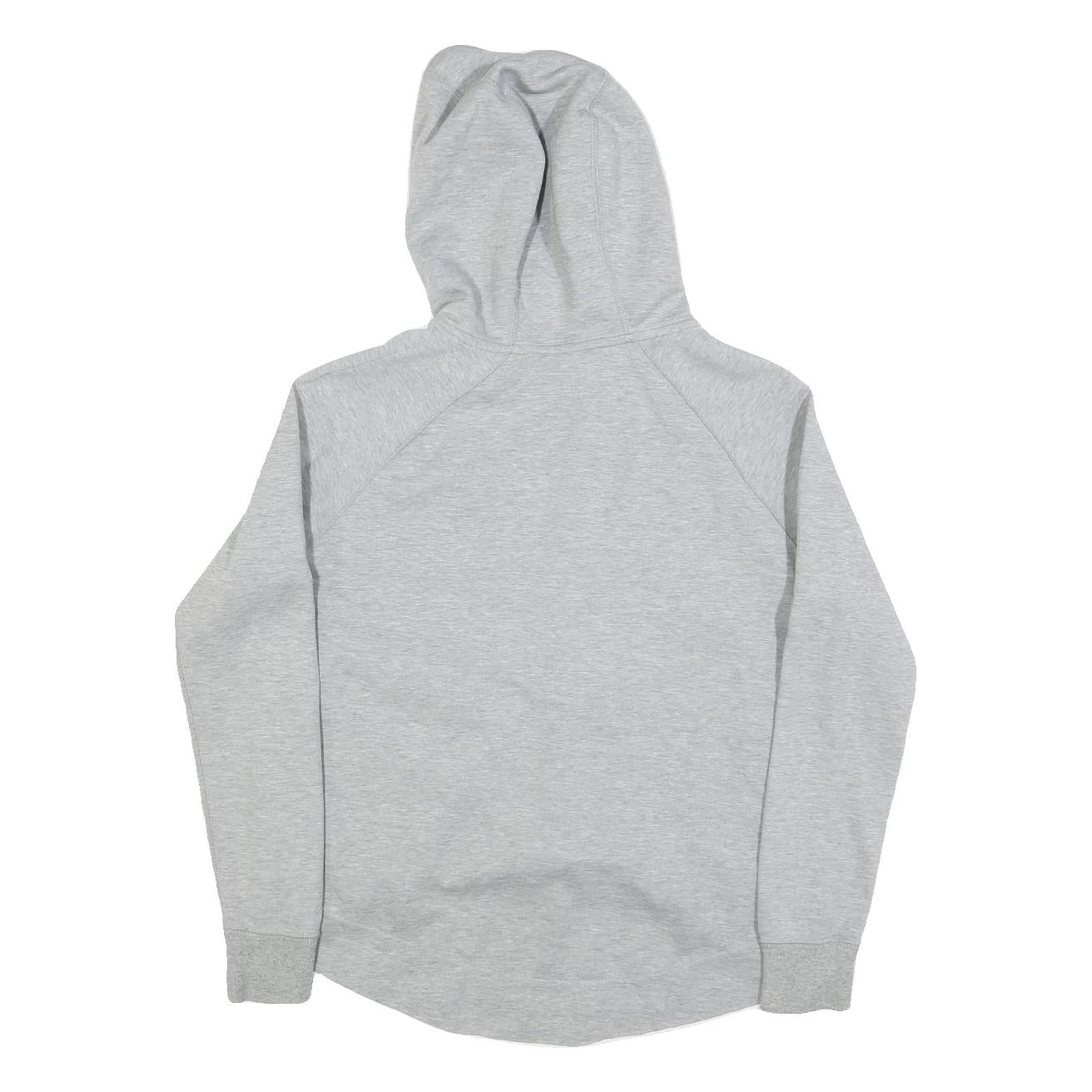 NIKE Womens Grey Hoodie S Cotton Blend Zip Up Lightweight Sweatshirt